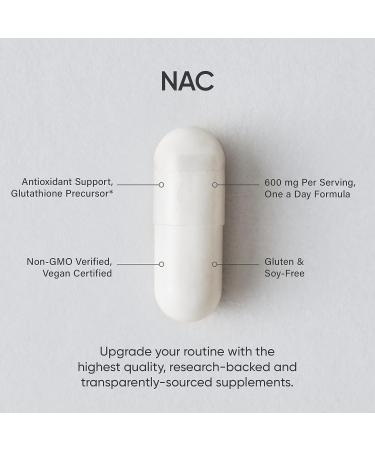Sports Research Vegan NAC Supplement 600mg - Antioxidant Support - Non-GMO 90 Capsules - N-Acetyl Cysteine - Buy Online on GoSupps.com