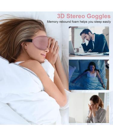 Soft & Breathable 3D Silk Sleep Mask for Women | Adjustable Eye Mask for Side Sleepers - Ros gold - Buy Online on GoSupps.com