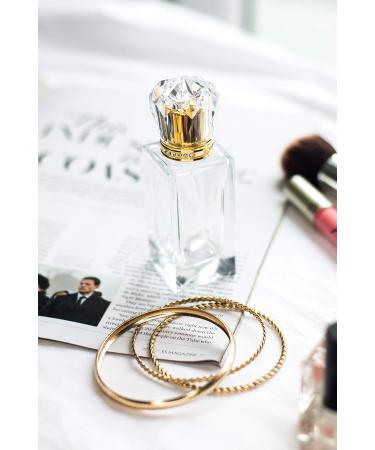 Luxury 50ml Perfume Atomizer - Empty with Crystal Cap in Gold | International Shipping Available - Buy Online on GoSupps.com