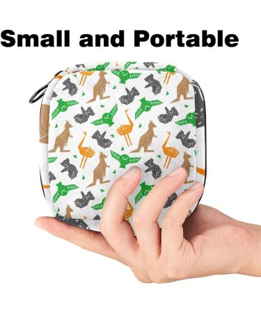 Flamingo Women's Binding Retention Bag | Kangaroo Bear Owl Menstrual Cup Bag with Zipper | Storage for Inserts Panty Liners & Tampons | Multicolored Bag for Girls - Buy Online on GoSupps.com