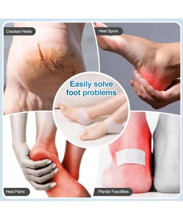 Silicone Heel Covers for Plantar Fasciitis & Cracked Heels - Comfortable Heel Pads for Men & Women (1 Pair Blue & 1 Pair White - Buy Online on GoSupps.com
