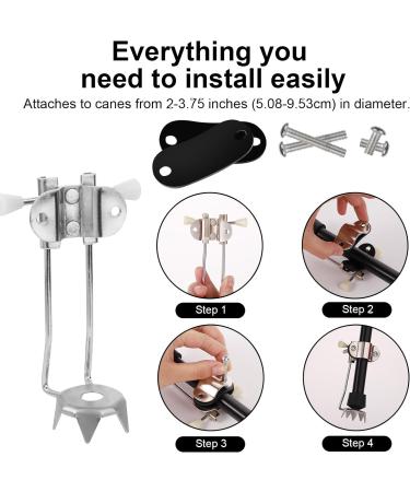 2pcs Ice Cane Tip Attachment Heavy Duty Metal Cane Tips for Snow Anti-Slip Crutch Ice Tips Spike Feet 5-Prong Replacement Cane Ice Grip Accessories for Walking Sticks Winter - Buy Online on GoSupps.com