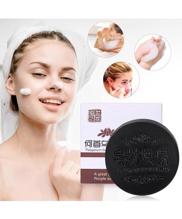 BROEYOUE Pack of 2 Polygonum Multiflorum Shampoo Soap Natural Polygonum Hair Soap He Shou Wu Shampoo Soap Promotes hair growth and prevents hair loss - Buy Online on GoSupps.com