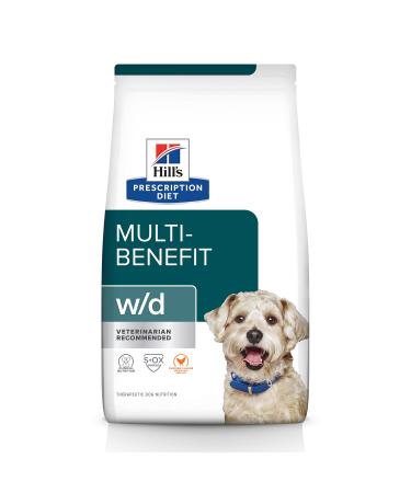 Hill's Prescription Diet w/d Multi-Benefit Digestive/Weight/Glucose/Urinary Management Chicken Flavor Dry Dog Food, Veterinary Diet (Packaging May Vary) 8.5 Pound (Pack of 1)