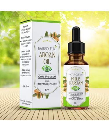 Pure Argan Oil - Cold Pressed Biologically Certified | Anti-Aging Moisturizer for Face Skin Hair Nails & Body (50ml) - International Shipping Available - Buy Online on GoSupps.com