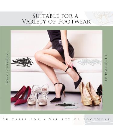 200 Pcs Women's Cuttable Shoe Strap Cushions | Foot Cushions for Heels, Pumps, Sandals - Black & White - Buy Online on GoSupps.com