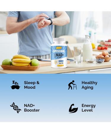Liposomal NAD+ Capsules 500 mg with TMG 250 mg Supports Cellular Energy 60 Capsules (60 Count (Pack of 1)) - Buy Online on GoSupps.com