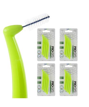 PRO-SYS Interdental Brush Wide Spaces, Proxy Brush - 16 Brushes (4 Packs  4 Brushes per Pack)  with Dupont Bristles 4 Count (Pack of 4)
