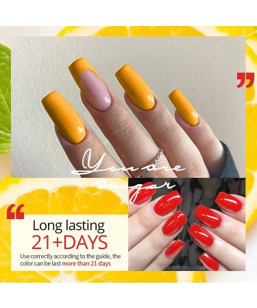 UR SUGAR Fall Gel Nail Polish Set - 6 Autumn Colors Maple Pumpkin Red Orange Glitter Kit for Thanksgiving & Halloween Gifts - Soak Off Nail Art Manicure Set for Women - Autumn Maple 6 Count - Buy Online on GoSupps.com