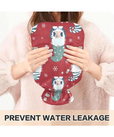 Buy Velvet Christmas Gnome Hot Water Bottle - 1L Pain Relief & Bed Warmer | Soft Cover Hot & Cold Compress - Buy Online on GoSupps.com