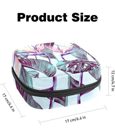 Women's Bonds Storage Pockets - Tropical Plant Pattern Portable Period Kit & Feminine Product Bag for Girls - Buy Online on GoSupps.com