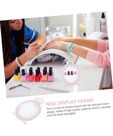 Ipetboom 1pc Nail Display Board Nail Tools Fake Nail Holder Painting Nail Color Nail Art Manicure Tools Nail Sequin Plates Lash Tool Makeup Palettes Nail Plate Abs Japanese-style Color Card 11.2x7.5cm Pink - Buy Online on GoSupps.com