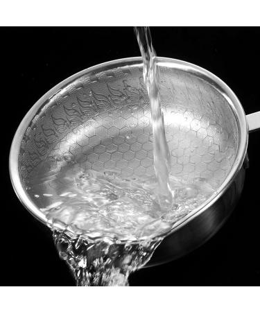 316 Stainless Steel Frying Pan Non-Stick Deep Pan Steak Pots Kitchen Utensil Suitable for Hobs Stainless Steel 316 Pan - Buy Online on GoSupps.com