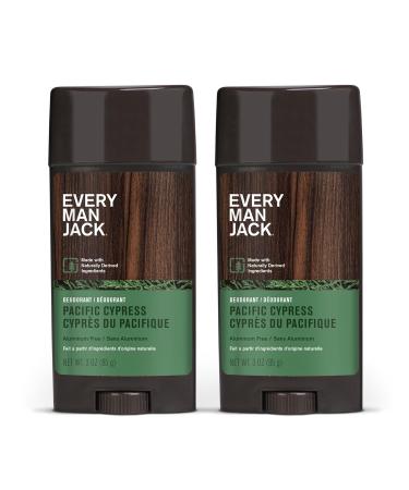 Every Man Jack Pacific Cypress Men s Deodorant - Stay Fresh with Aluminum Free Deodorant For all Skin Types - Odor Crushing Long Lasting with Naturally Derived Ingredients - 3oz (2 Pack) - Buy Online on GoSupps.com