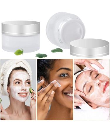 Kingyh 6-Piece Mattlas Cream Can Set - 5ml Mini Glass Containers with Screw Caps for Travel & Home Storage | Perfect for Cosmetics Creams Lotions Oils & Powders - Matte White - Buy Online on GoSupps.com