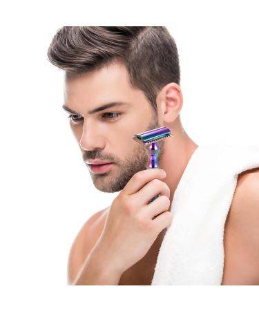 Layhou Men's Manual Adjustable Double-Sided Razor | Classic Multi-Colored Shaving Tool for Smooth Hair Removal - Buy Online on GoSupps.com