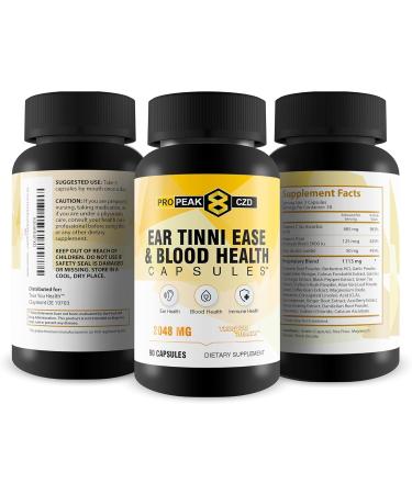Natural Tinnitus Relief Ear Tinnie Ease Immune Boost - Our Best Tinnitus Relief for Ringing Ears Immune Support Supplement - Blood Booster - Ear Health - Immune Boost Blood Builder Blood Health Pills - Buy Online on GoSupps.com