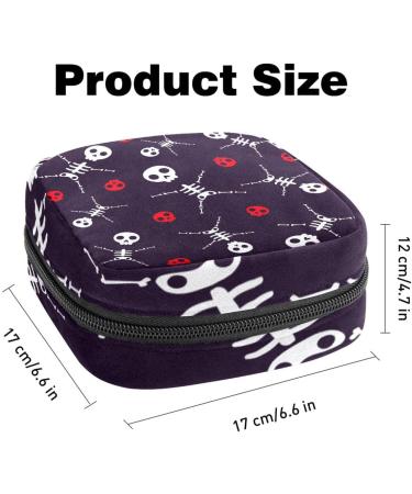 Muoooum Halloween Skull Love Eye Ladies Bandage Storage Bag | Portable Period Bag for Women & Teens | Menstrual Cup Pocket & Breastfeeding Pad Holder - Color 9 - Buy Online on GoSupps.com
