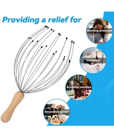 Premium 2x Head Massage Spider - 24 Claw Skin Massager for Deep Relaxation Hair Stimulation & Stress Relief - Perfect Gift! - Buy Online on GoSupps.com