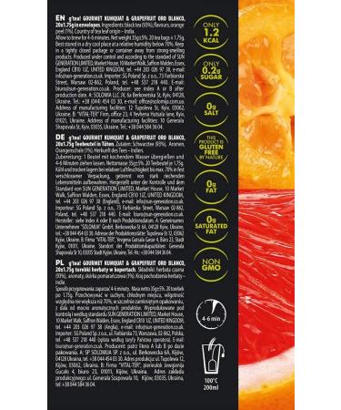 g'tea! Gourmet Kumquat & Grapefruit Black Tea 20 x 1.75g in envelopes - Buy Online on GoSupps.com