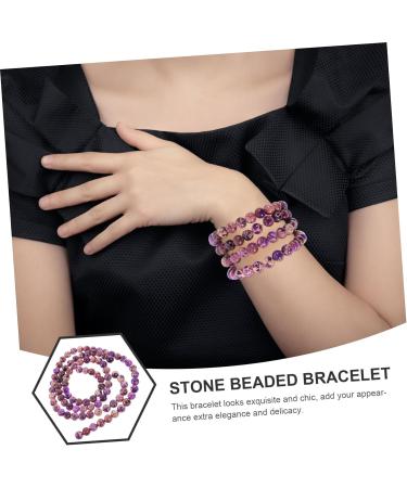 EXCEART 2pcs Christmas Beads Beaded Decor Stone Bead Bracelet Beads Jewelry for Jewelry Making Bead Jewelry Stone Bracelet Stone Jewelry Round Beads Emperor Stone Necklace Purple Purple 0.60X0.60X0.60CM - Buy Online on GoSupps.com