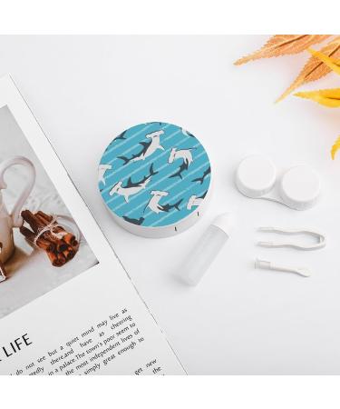 Travel Portable Hammerhead Shark Contact Lens Case with Mirror | Stylish & Functional Lens Storage - Buy Online on GoSupps.com