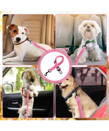 Buy Adjustable Dog Car Seat Belt - Safety Belt with Elastic Padding (53-83cm Pink) - Perfect for International Shipping! - Buy Online on GoSupps.com