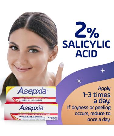 Asepxia Acne Care Set - Charcoal Cleansing Bar Soap for Acne and Blackheads + Acne Spot Treatment Cream with 2% Salicylic Acid - Removes Impurities Helps Oily Skin - 4 Oz Soap 1 Oz Cream - Buy Online on GoSupps.com