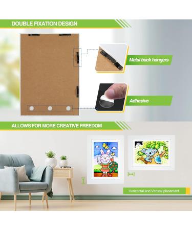 Sank Kids Art Frames Projects Front Opening and Changeable Picture Display for DIN. A4 Art-Work Storage Frames Crafts Drawing Hanging Art 8.3x11.8 (White 2 Packs) - Buy Online on GoSupps.com