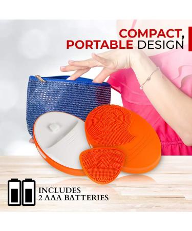 TITANIA The Beauty Facer Electric Silicone Facial Cleansing Brush Orange - Buy Online on GoSupps.com