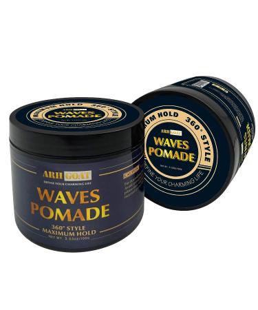 ARHGOAT Hair Pomade for Men - Water Based Cream for 360 Waves, Strong Hold & Silky Smooth Styling - 3.53oz - Buy Online on GoSupps.com