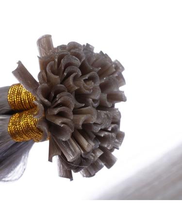 Premium Keratin Bonding Hair Extensions - Silver - 40cm U-Tip - 25 Strands - 100% Real Human Hair by Novon - Buy Online on GoSupps.com