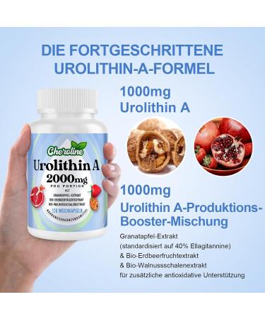 Urolithin A Supplement 2000mg - 120 Softgels for 60 Days - Enriched with Pomegranate Strawberry and Nut Extracts - for Mitochondria (120 Units Pack of 1) - Buy Online on GoSupps.com