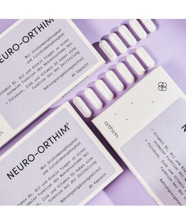 Neuro-Orthim | Uridine Cytidine & Folic Acid + B12 | Vegan Gluten-Free Lactose-Free | 80 Capsules for Nervous System Health - Buy Online on GoSupps.com