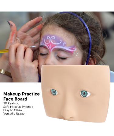 Makeup Practicing Face Board - Reusable & Washable Plastic for Makeup Artists | Light Brown - Buy Online on GoSupps.com