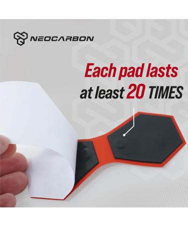Reusable Electrode Pads for Wireless TENS EMS PMS Unit - 4 Premium Polygon Replacement Pads in Red | Shop Now - Buy Online on GoSupps.com