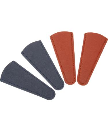 iplusmile Lot de 4 Housses de Protection en Cuir pour Petits Ciseaux de Couture tuis Portables Bleu et Jaune Protection S curis e pour Ciseaux Sourcils Accessoires de Rangement