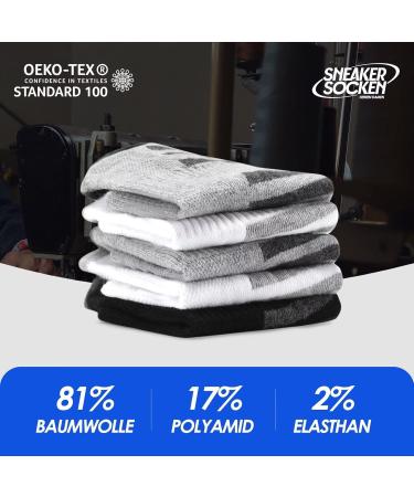 YouShow 10 Pairs Men s Sneaker Socks - Breathable Padded Ankle Sports Socks (Size 39-42) - Short Running Socks in White - Buy Online on GoSupps.com