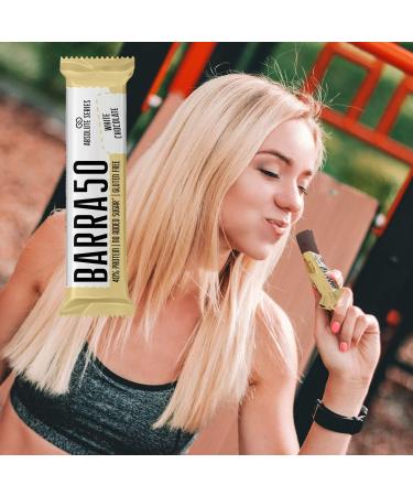 Anderson Barretta Proteica - Cioccolato Bianco | 40% Protein 0 Added Sugars Gluten-Free | Absolute Series 24x50g - Made in Italy - Buy Online on GoSupps.com