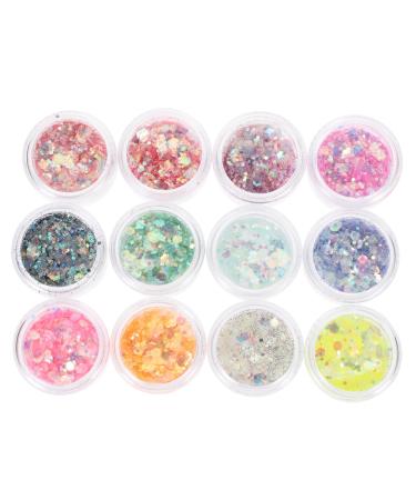 TOVINANNA Luminous Glitter Gel Colors for Party Makeup Body & Eye Makeup Shiny Cosmetic Boxes for Halloween and Carnival