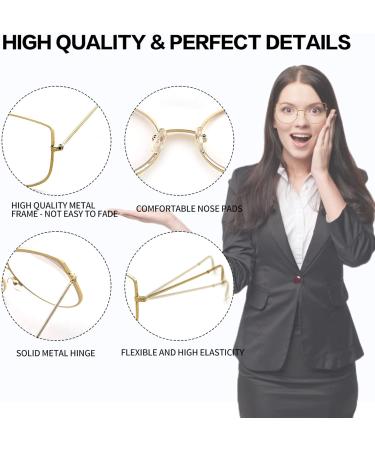 Stylish Cat Eye Reading Glasses for Women - KaeoISFU Anti-UV & Anti-Flash Computer Glasses - 2.0 Diopters Gold Cat Eye Design - Buy Online on GoSupps.com