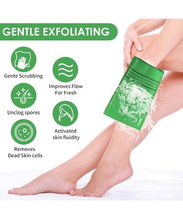 Gjinxi 5-Piece Korean Peeling Gloves - Exfoliating Medium Green Gloves for Deep Clean and Dead Skin Removal - Buy Online on GoSupps.com