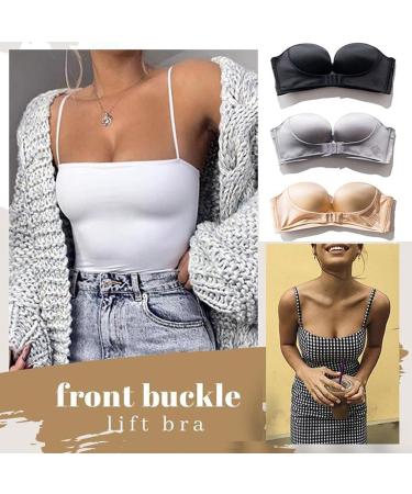Buy Women's Solid Color Strapless Non-Slip Rimless Bras - C Cup Extra Large 3 Pack Multicolor - International Shipping Available - Buy Online on GoSupps.com