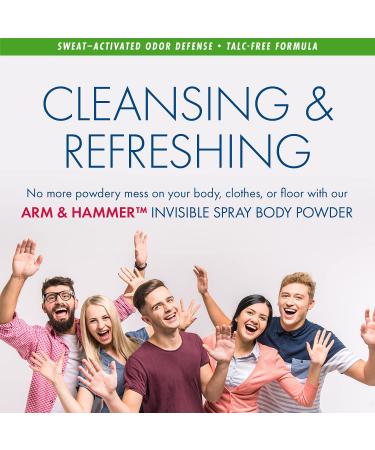 Arm & Hammer Invisible Body Powder Spray - Talc-Free Odor & Sweat Control for Men and Women - 7oz (Pack of 3) - Buy Online on GoSupps.com