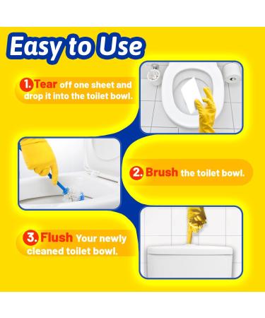 Eco-Friendly Toilet Cleaner Sheets - 160 Powerful Lemon Strips for Travel & Home - Buy Online on GoSupps.com