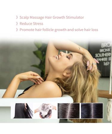 Silicone Hair Scalp Massager Brush for Hair Growth & Dandruff Exfoliation - Wet/Dry Scalp Stimulator with Wall Hook - Light Pink - Buy Online on GoSupps.com