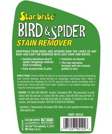 Star Brite 095122P Spider & Bird Stain Remover - 22 oz. - Buy Online on GoSupps.com