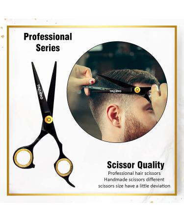 Professional Barber Razor Edge Hair Cutting Scissors/Shears TRISBRO Trimming Scissors for Hair 6.5 Inch Stainless Steel Hairdressing Styling Trimming Shears - Adjustable Screw (Black) - Buy Online on GoSupps.com