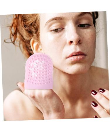 Beavorty Cleansing Massage Finger Cots Silicone Facial Face Exfoliator Facial Scrubber for face Facial Cleaning Brush Face Cleansing Tool Skin Care Brush Miss Silica Gel Household Pink 11.8X10CM - Buy Online on GoSupps.com
