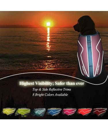 Vivaglory Sporty Style Dog Vest - Durable Neoprene Pet Security Vest for Medium Dogs (M: 53-64cm) - Comfortable & Stylish Pink Gray - Buy Online on GoSupps.com